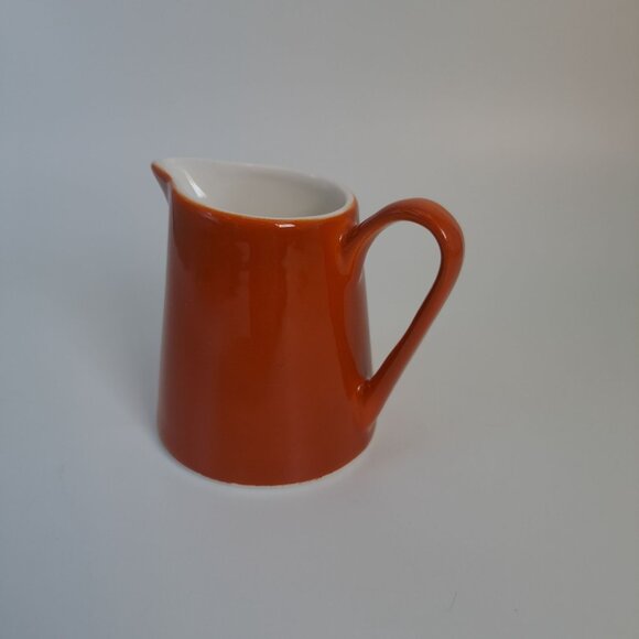 Syracuse China Restaurant Ware Orange Porcelain Creamer Syralite USA - Picture 4 of 10